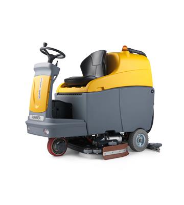 Ride-on scrubber driers