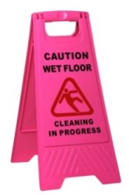 WET FLOOR SIGN - PINK